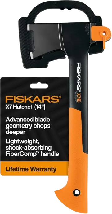 Fiskars X7 14-inch camp hatchet with sheath