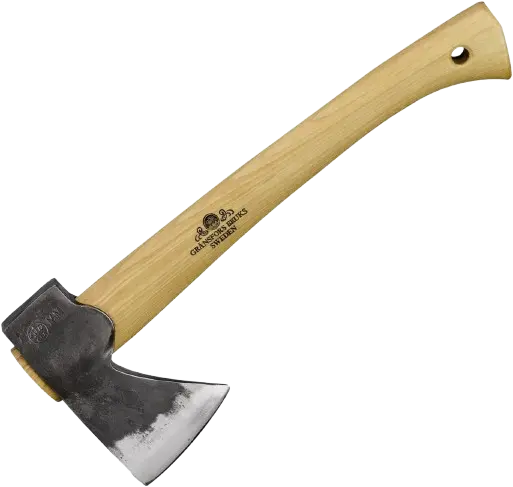 Gränsfors Bruk Wildlife Hatchet small premium camp axe with leather sheath