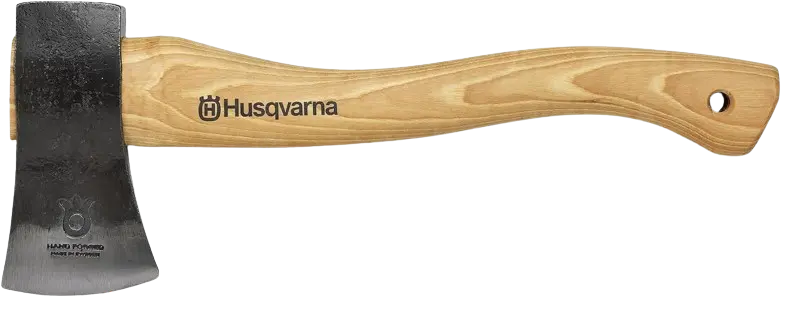 Husqvarna 13-inch wooden handle hatchet with leather edge cover